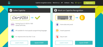 Work on captcha recognition - 2captcha
